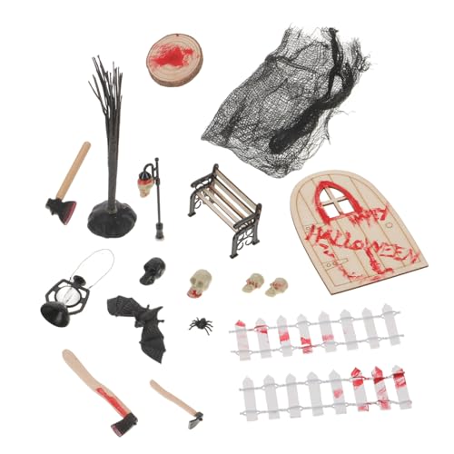 JOINPAYA 1 Satz Halloween-Anzug Miniatur-Bastelspielzeug Miniatur-Hausaccessoires Halloween Dekoration miniaturfiguren bastelset basteln Festliche Dekoration Puppenhausfiguren Plastik Black von JOINPAYA