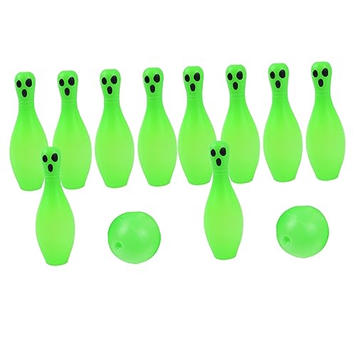 JOINPAYA 1 Satz Halloween-Bowlingkugeln glühen Spaß drinnen Spiele Karte Ball Halloween Halloween Toys Fröhliches Bowling für Party Halloween- Sport Light Green von JOINPAYA