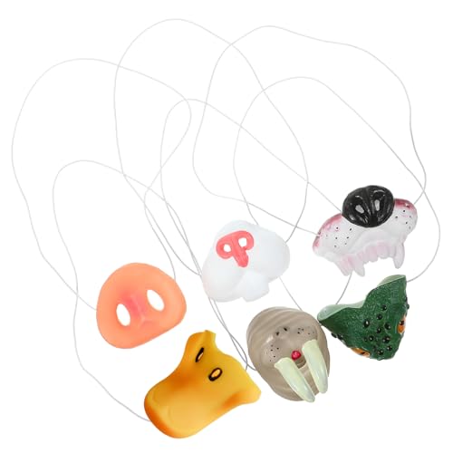 JOINPAYA Tiernasen Masken Set Für Halloween Kostüme Lustige Tragbare Simulation Tiernasen Requisiten Wolf Hase Frosch Walross Ente Für Cosplay Und Partys von JOINPAYA