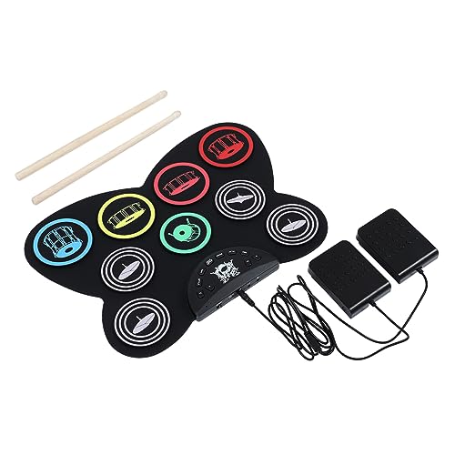 JOINPAYA 1 Satz Handrolle Elektronische Trommel Snare-Drum-pad Einfache Trommel Handgerollte Elektronische Trommel Lernspielzeug Percussion-Instrument Für Kleinkinder PVC Colorful von JOINPAYA