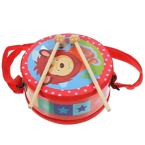 JOINPAYA 1 Satz Handtrommel Musikinstrument Holztrommelinstrument Schlaginstrument Kindertrommel Performance-Trommel Lerntrommeln Für Kleinkinder Schlagzeug-Instrument Rot Plastik von JOINPAYA