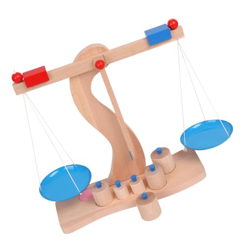 JOINPAYA 1 Satz Hölzerne Digitale Waage Lernspielzeug Gleichgewichtsspiel Kleinkind Kreatives Holzwaage Spielzeug Pädagogisches Holzwaage Spielzeug Gleichgewichtsspiel aus Holz Balkenwaage von JOINPAYA