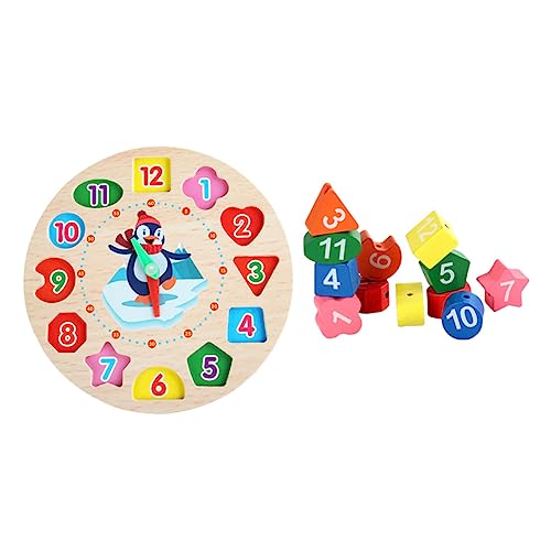 JOINPAYA 1 Satz Hölzerne Uhr -Puzzle Zahlenlernspielzeug Lernspielzeug Für Kinder Digitale Uhren Uhr-Design-Spielzeug Spielzeug Mit Uhrblöcken Aus Holz Digitaluhr-Spielzeug Colorful von JOINPAYA