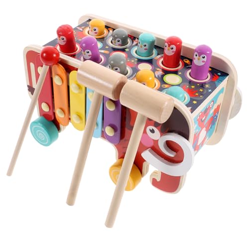 JOINPAYA 1 Satz Hölzernes -Spielspielzeug Stielspielzeug Xylophon Musikspielzeug Kinder Puzzle rätselbuch Kinder Spielzeug für Kinder Hammerschlagspielzeug motorisches Spielzeug von JOINPAYA