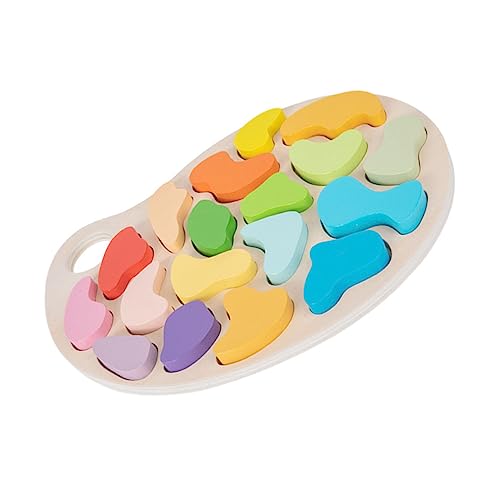 JOINPAYA 1 Satz Holz Palette Kinder Puzzle rätselbuch Kinder Lernspielzeug Rätsel für Montessori-Puzzle für Kleinkinder Puzzlematte Kinderspielzeug Farblich passendes Puzzlespielzeug von JOINPAYA