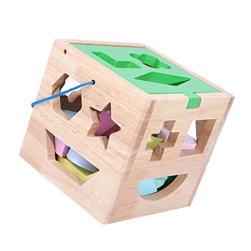 JOINPAYA 1 Satz Holzblock Frühpädagogisches Angebot Kognitive Spielsachen Geometrische Bausteine Geometrische Holzblöcke Hölzern von JOINPAYA