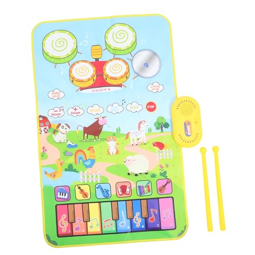 JOINPAYA 1 Satz Kinder Jazz Trommelmatte Musikmatte Musikspiel Pad Musikinstrumentenmatte Kinder Musikspielzeug Klavier Musikmatte Kinder Klaviertastatur Matte Trommeldecke von JOINPAYA