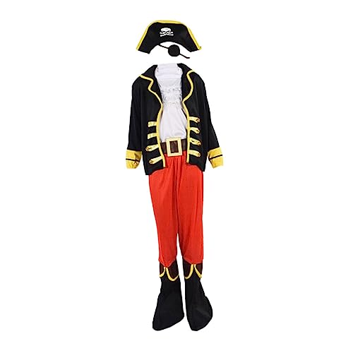 JOINPAYA 1 Satz Kostüm für die Party kinderkostüme Halloween kinderkostum Halloween Kinder Piratenhut klassisches Piratenkostüm Piratenmantel Partyzubehör Halloween-Kostüm-Dekor Polyester von JOINPAYA