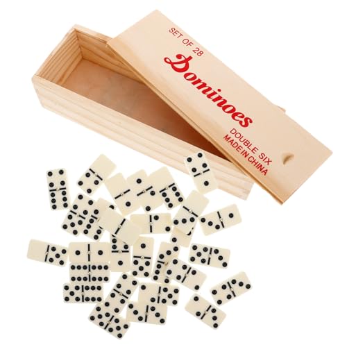 JOINPAYA 1 Satz Lehrmittel Für Brettspiele Domino-Spielzeug Reise-dominosteine Familienspielversorgung Dominostein Für Den Haushalt Handgemachter Domino Dominotisch Domino-brettspiel Holz von JOINPAYA