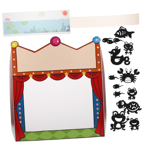 JOINPAYA 1 Satz Lehrmittel Für Schattenpuppen Kindermarktstand Schattenmarionette Fingerpuppen Der Familie Puppenbauset Marionetten-kit Handpuppe Puppenbausatz Selber Machen Black Papier von JOINPAYA