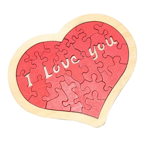 JOINPAYA 1 Satz Liebesrätsel Herz-Puzzle-Spielzeug Liebesherz-Puzzle Kinder Puzzle kinderpuzzle für Valentinstag hölzernes DIY-Puzzle Pädagogisches Puzzlespielzeug für Kleinkinder von JOINPAYA