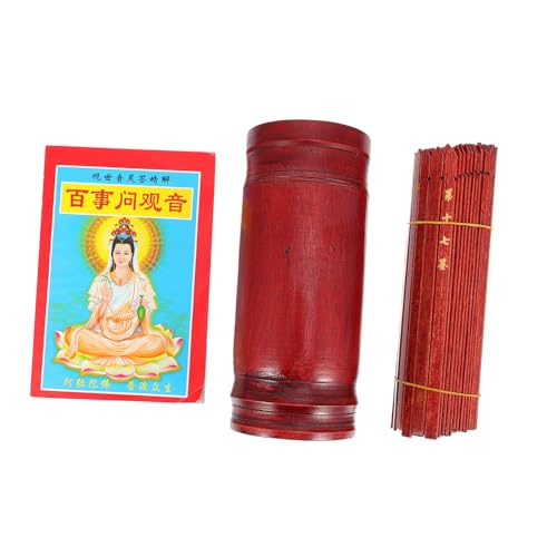 JOINPAYA 1 Satz Lotterie Container die chinesen Buddhismus knorrtoys kucheltier wahrsagerin Oberteil Münze Spiel asiatisch buddhistische Wahrsagerei-Requisite Wahrsagerei Requisiten Papier von JOINPAYA