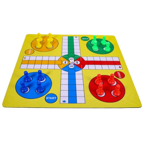 JOINPAYA 1 Satz Ludo-schachspiel Fliegendes Schachbrett Tragbares Schach Flugschachspiel Flugzeugschachspiel Ludo-brettspiel Schach Für Anfänger Fliegende Schachmatte Gummi Yellow von JOINPAYA