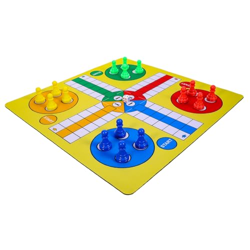 JOINPAYA 1 Satz Ludo-schachspiel Magnetisches Schach Kettendreieck-schachspiel Schachbrett Brettspiele Magnettafel Magnetisches Spiel Reiseschach Mini Schach Schach-Timer Stoff Yellow von JOINPAYA