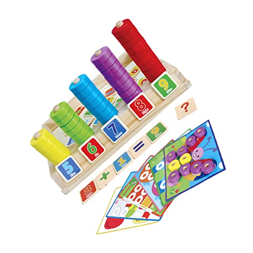 JOINPAYA 1 Satz Lustiges Puzzle Zählt Stapelspielzeug Montessori Zählen Spielzeug Kinderspielzeug Spielzeug Für Kinder, Mädchen Passendes Spielzeug Holzbausteine Bausteinspielzeug Hölzern von JOINPAYA