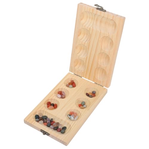 JOINPAYA Marmor-mancala-spielset Für Jungen Und Mädchen Mancala-brettspiel Aus Holz Faltbares Mancala-Spielzeug Pädagogisches Denkpuzzle von JOINPAYA