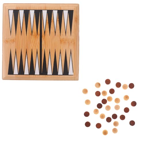 JOINPAYA 1 Satz Mini-Backgammon Spiel Planke Magnete für Brett für Toys jucarii pentru copii kinderknallzeug Toys for Kid Toys Schachbrett aus Bambus Partyzubehör von JOINPAYA