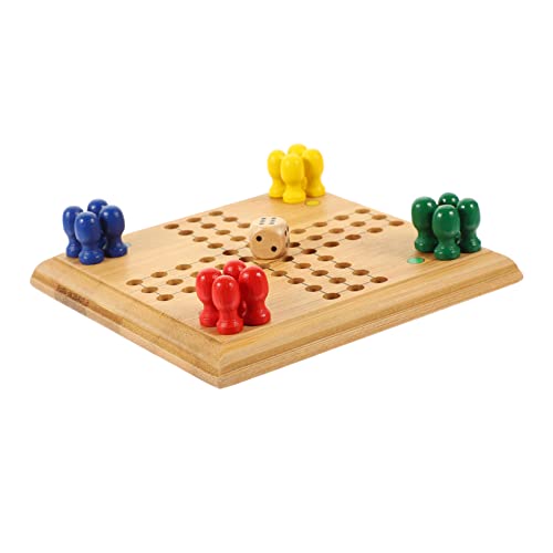 JOINPAYA 1 Satz Mini-Ludo Lustiges Fliegendes Schach Fliegendes Schach Für Schachbrettspielzeug Schachspielbrett Magnetisches Schachbrett Flugschach Mini-brettspiele Bambus von JOINPAYA