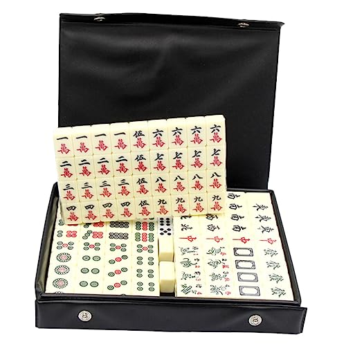 JOINPAYA 1 Satz Mini-Mahjong Chinesisches Schach Desktop-reisespielzeug Mahjong-brettspiel Chinesisches Reisespielzeug Traditionelles Chinesisches Mahjong Lustiges Brettspiel PVC von JOINPAYA