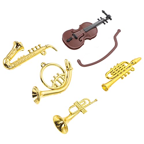 JOINPAYA 1 Satz Mini-Musikinstrument bastelzeug House Decoration Miniaturdekoration Musikinstrumentenfiguren Mini-Musical Spielzeug Mini-Saxophon-Ornament puppenhaus trompete dekore Plastik von JOINPAYA