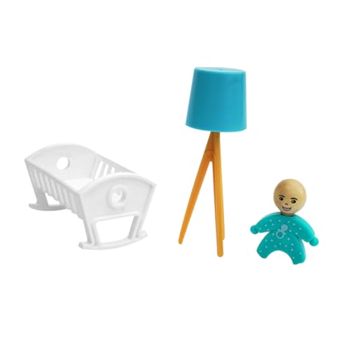 JOINPAYA Dekorative Mini-stehlampe für Babybett Miniatur-möbelset für Puppenhauszimmerschmuck für Jungen und Mädchen von JOINPAYA