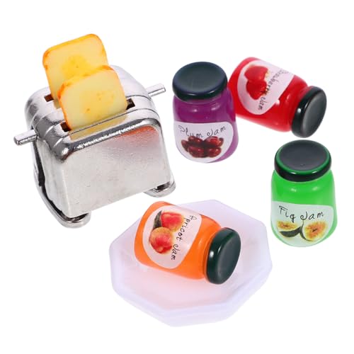 JOINPAYA 1 Satz Mini-Toaster Mini-Modell Mini- -Requisiten Zarte Mini-hausdekoration Puppenhauszubehör Spielzeughaus Zubehör Miniatur-Ornamente Simuliertes Küchenspielzeug Legierung von JOINPAYA