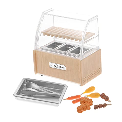 JOINPAYA 1 Satz Miniaturornamente Modell Lebensmittelschrank Brotschrank Miniatur-Fake-Food Modell Vitrine Mini-Puppen Puppenhaus Mini Vitrine Miniaturschrank Lebensmittelregal Abs von JOINPAYA