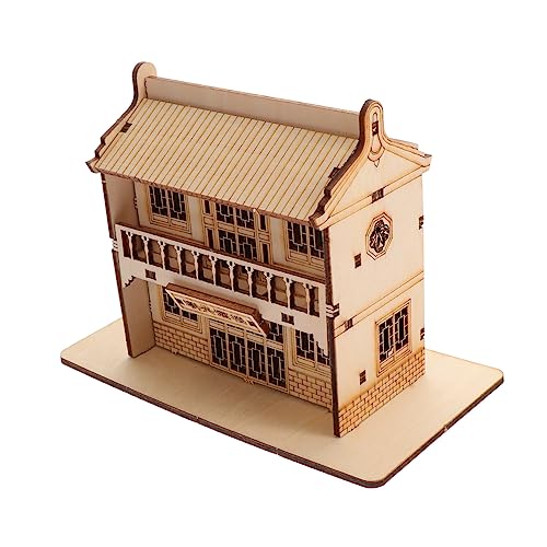 JOINPAYA 1 Satz Modell Aus Holz 3D-Modell-Puzzle- Bausatz Für EIN Öffentliches Hausmodell DIY Lernspielzeug Selbst Zusammenbauendes Puzzle Kinderspielzeug Aus Holz Brown Hölzern von JOINPAYA