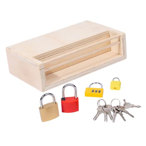 JOINPAYA Montessori Lock and Key Für Kleinkinder Lernspielzeug Mit Schlüssel Und Schloss Für 1 3 Jahre Alte Pädagogisches Zur Der Feinmotorik Und Problemlösungsfähigkeiten von JOINPAYA