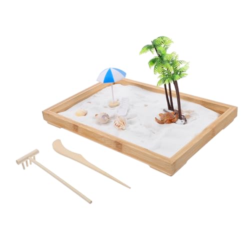 JOINPAYA 1 Satz Ocean Beach Sandtisch Mikrofigur Strand-Zen-Garten Für Den Schreibtisch Spielzeug Bausatz Zen-Garten-Sandstrand Ocean Garden Miniaturlandschaft Sandlandschaft Plastik von JOINPAYA