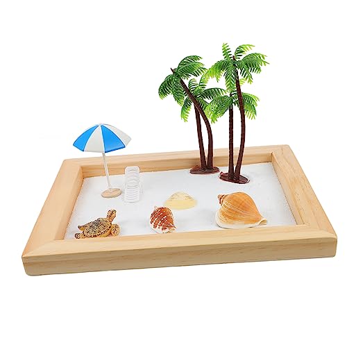 JOINPAYA 1 Satz Ocean Sand Tischdekoration Miniaturbausätze Miniatur-ozeangarten-sandspielzeug Miniaturverzierung Im Strandstil Miniaturdekoration Ocean Garden Miniaturlandschaft Hölzern von JOINPAYA