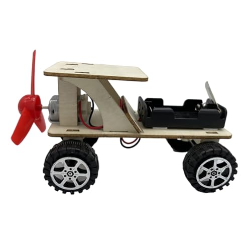 JOINPAYA 1 Satz Offroad-automodell Windbetriebenes Auto Wissenschaftliche Experimente Wissenschaftsprojekt-Requisite Auto Zusammenbauen DIY Zusammengebautes Spielzeug Metall Komponenten von JOINPAYA