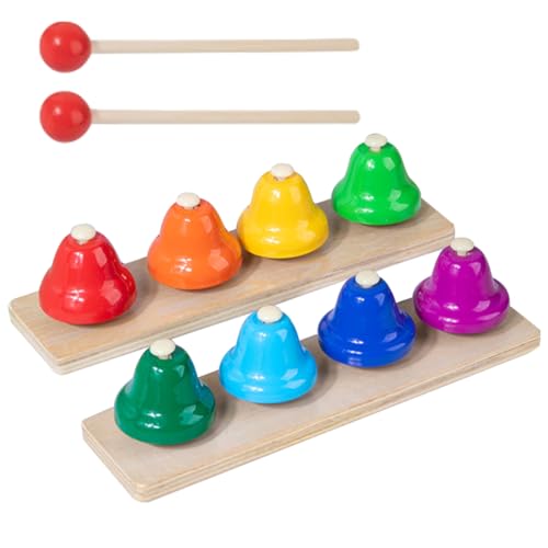 JOINPAYA 1 Satz Oktavglocke Glocke des Handtamburins Kinderinstrumente musikinstrumente Musikinstrument kinderspielzeug Percussion-Handglocken Handglocke für Klassenzimmer von JOINPAYA