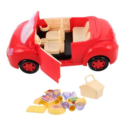 JOINPAYA Cartoon-picknickwagen-Spielzeug Mit Miniatur-lebensmittelset Rollenspiel-zubehör Für Familien Mit Kindern von JOINPAYA