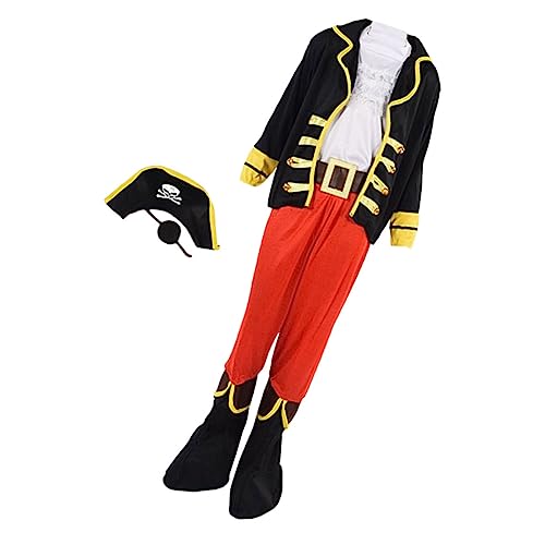 JOINPAYA 1 Satz Piratenmantel Piratenhut Cosplay-Kostüme Halloween-Requisiten kinderkostüme Halloween kinderkostum Halloween Performance-Umhang- Piraten-Performance-Kostüm Polyester von JOINPAYA