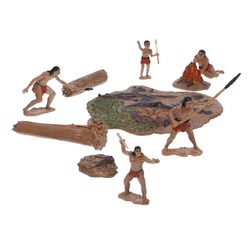 JOINPAYA 1 Satz Primitive Lebensszenen Mini-menschenmodell Miniatur-primitivmensch Menschen-Statue Menschen Handwerk Saftiges Menschen Ornamente Mini-gartendekoration Plastik von JOINPAYA