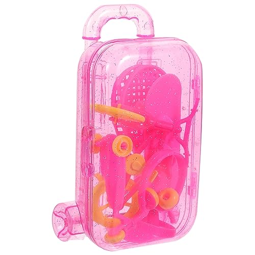 JOINPAYA 1 Satz Puppe Spielzeugtransportbox für Buggy doll Accessories rollkoffer reisekoffer skatblatt Mini kopfhörer Mini-Skateboard minihut Set Plastik von JOINPAYA