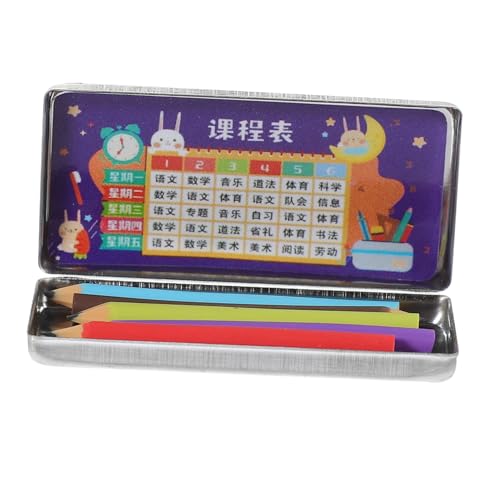 JOINPAYA Puppenhaus Mini Bleistift Box Bleistift Modell Schreibwaren Fall Miniatur Bleistift Fall für Puppenhaus von JOINPAYA