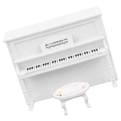 JOINPAYA 1 Satz Puppenhaus-Klavier Miniatur-klaviermodell Mikrolandschaftsdekor Mini-Piano- Klavier Modell DIY-landschaftsstütze Miniatur-puppenhaus- Weiß Birke von JOINPAYA