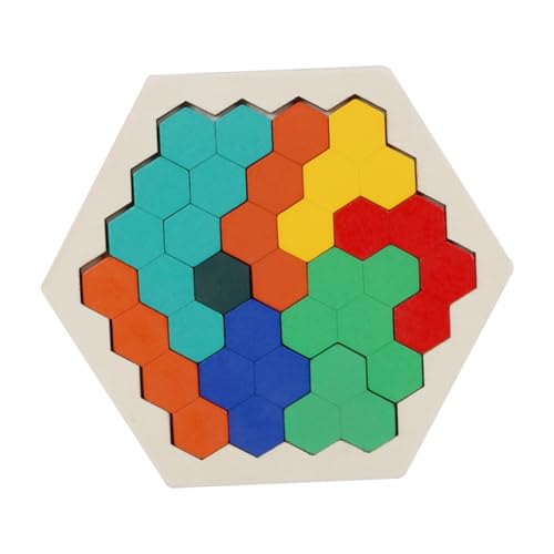 JOINPAYA 1 Satz Rätsel Spielzeug Geometrie Rätsel Holzpuzzles Rätsel Zum Frühen Lernen von JOINPAYA