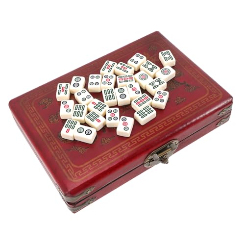 JOINPAYA 1 Satz Reise-Mahjong Mini-Mahjong-Spielzeug Chinesische Spiele in tragbarer Größe Mini-Spielzeug familienspiele Family Game Mahjong Reisespielzeug Zubehör für Mahjong-Spiele Acryl von JOINPAYA