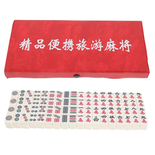 JOINPAYA Reise Mahjong Set Tragbares Mini Mahjong Spiel Mit Chinesischen Mahjong Kacheln Kompakt Und Leicht Ideal Für Partys Und Unterwegs 4 Spielsteine Im Set von JOINPAYA