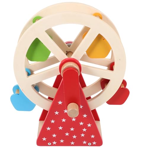 JOINPAYA 1 Satz Riesenrad aus Holz Rätsel Babys interaktive Spiele holzspielzeug holzspielsachen Puzzlematte Lernspielzeug für rotierendes der Karikatur hölzern von JOINPAYA