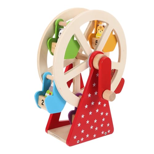 JOINPAYA 1 Satz Riesenrad aus Holz manuelles Rotationsspielzeug Weihnachten Kinder Spielzeug interaktive Spiele holzspielzeug Puzzlematte manuell rotierendes Spielzeug hölzern von JOINPAYA