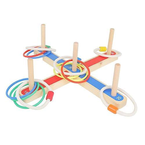 JOINPAYA 1 Satz Ringwurf- interaktives holzspielzeug Toys Playtime Wurfspielzeug Säuglingsspielzeug Kreis Wurfringe Spiel werfen Hanfseil Colorful von JOINPAYA