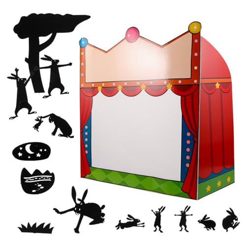 JOINPAYA 1 Satz Schattenpuppenspielbühne Spielzeug Zum Geschichtenerzählen Mini-verkaufsautomat Ticketschalter Schattenmarionette Karneval-Halloween-Dekorationen Puppenstab Zirkus Papier von JOINPAYA