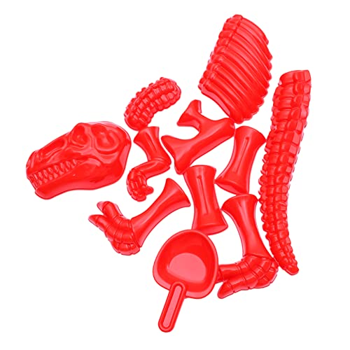 JOINPAYA 1 Satz Schimmel Strandspielzeug Sandrechen Für Kinder Kleinkind Sand Bausatz Für Sandburgen Sandformer Badespielzeug Für Kinder Dinosaurier-sandformen Formen Für Kinder Rot Plastik von JOINPAYA