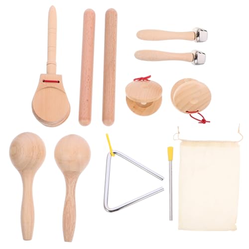 JOINPAYA 1 Satz Schlagzeug-instrumenten-Set Rhythmus-Sticks Tamburin Für Kinder Kleinkind Musikinstrument Orff-Instrument Musikstock Für Kinder Musikinstrumente Für Kleinkinder Metall von JOINPAYA