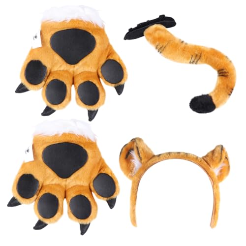 JOINPAYA 1 Satz Schwanzhandschuh Tiere Requisitenanzug Dekoration Anzug Halloween-Party-Kostüme Schmuck camoing kinderkleidung carniva Dekorationszubehör Cartoon-Anzug PP Baumwolle Yellow von JOINPAYA