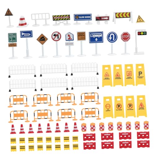 JOINPAYA 1 Satz Simulierte Verkehrsbarrikaden Straßenverkehr Spielmatten für Kleinkinder verkehrsschilder Spielzeug verkehrsschilder Kinder Straßensperre Zeichen Straßensperre aus Spielzeug von JOINPAYA